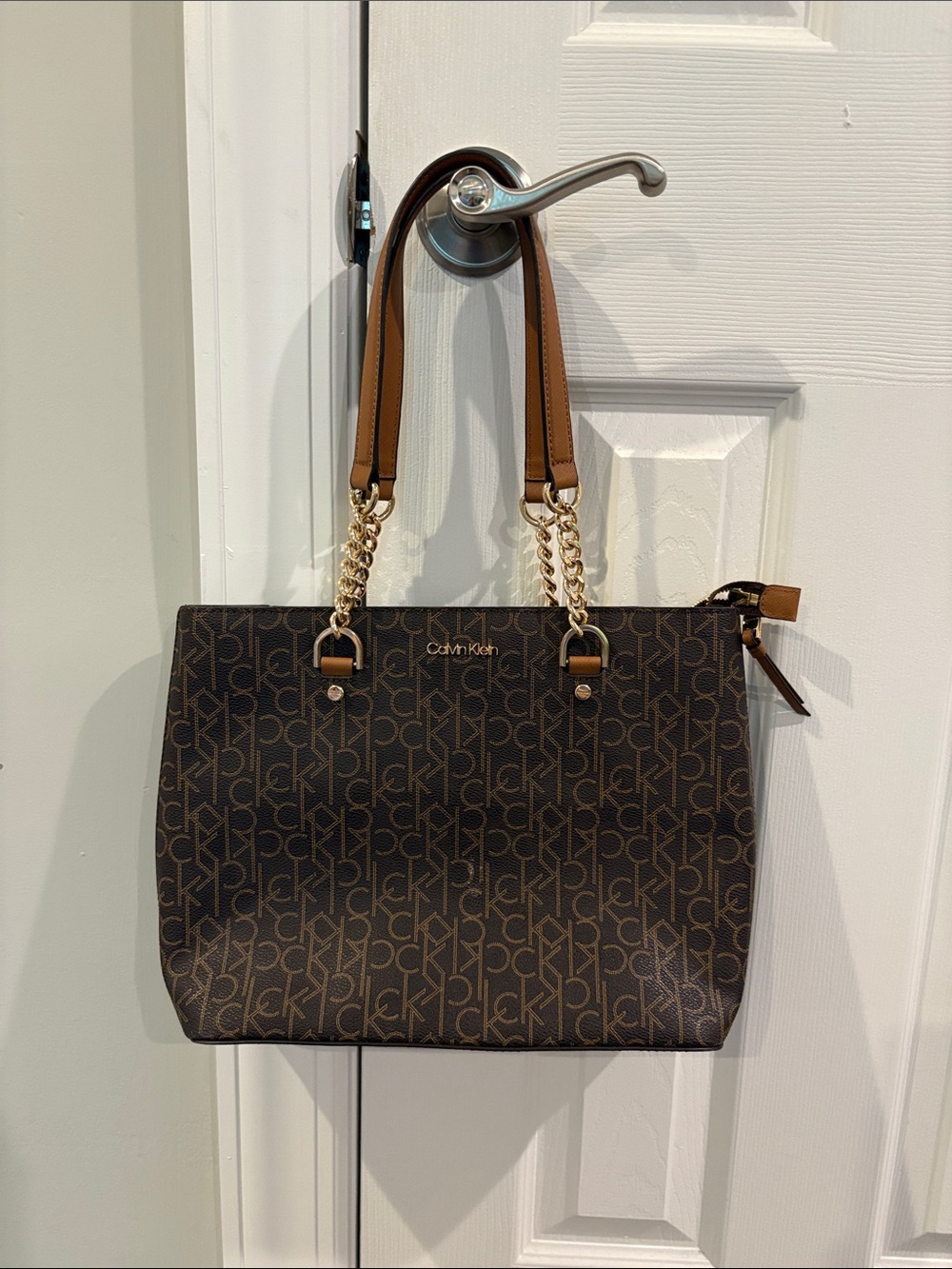 Calvin Klein Leather Tote